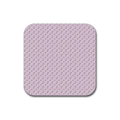 Pink Flowers Pink Rubber Coaster (square)  by snowwhitegirl