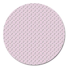 Pink Flowers Pink Magnet 5  (round)