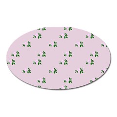 Pink Flowers Pink Big Oval Magnet