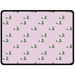 Pink Flowers Pink Big Double Sided Fleece Blanket (large)  by snowwhitegirl