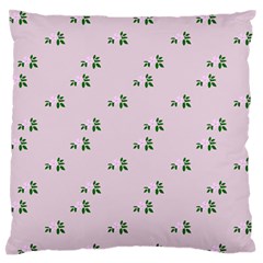 Pink Flowers Pink Big Large Flano Cushion Case (one Side)