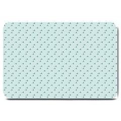 Pink Flowers Blue Large Doormat  by snowwhitegirl