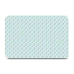 Pink Flowers Blue Plate Mats