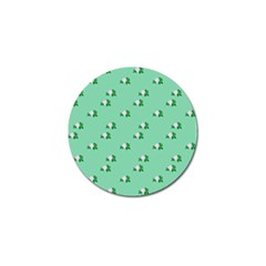 Pink Flowers Green Big Golf Ball Marker (10 Pack) by snowwhitegirl