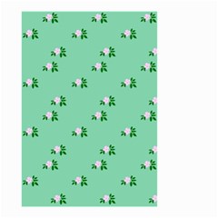 Pink Flowers Green Big Small Garden Flag (two Sides) by snowwhitegirl