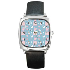 Baby Pattern Square Metal Watch by snowwhitegirl