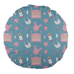 Baby Pattern Large 18  Premium Round Cushions by snowwhitegirl