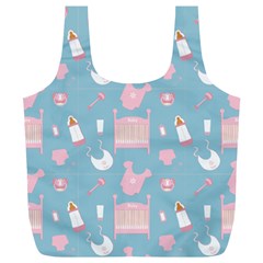 Baby Pattern Full Print Recycle Bags (l)  by snowwhitegirl