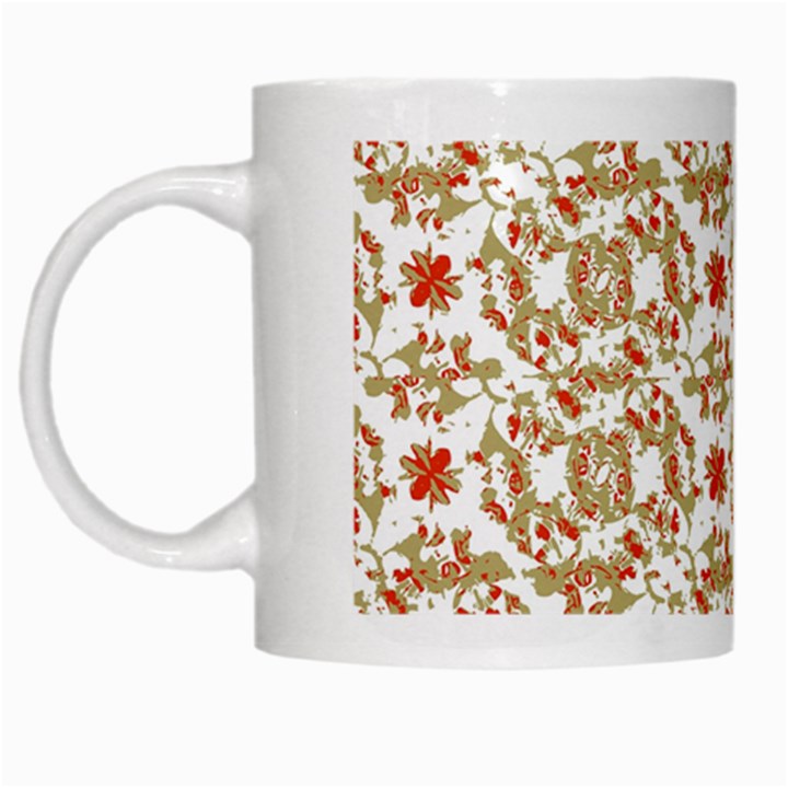 Colorful Modern Pattern White Mugs