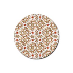 Colorful Modern Pattern Rubber Round Coaster (4 Pack)  by dflcprints