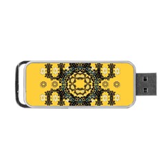 Ornate Circulate Is Festive In A Flower Wreath Decorative Portable Usb Flash (one Side) by pepitasart