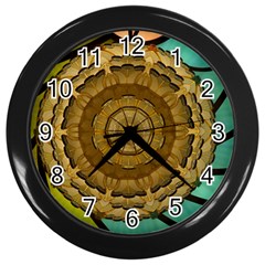 Kaleidoscope Dream Illusion Wall Clocks (black) by Nexatart