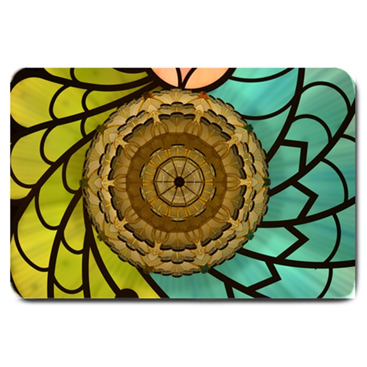 Kaleidoscope Dream Illusion Large Doormat 