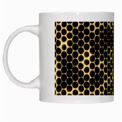 Honeycomb Beehive Nature White Mugs by Nexatart