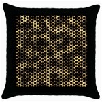 Honeycomb Beehive Nature Throw Pillow Case (Black) Front