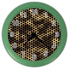 Honeycomb Beehive Nature Color Wall Clocks by Nexatart