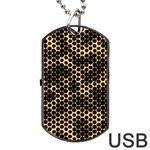 Honeycomb Beehive Nature Dog Tag USB Flash (Two Sides) Front