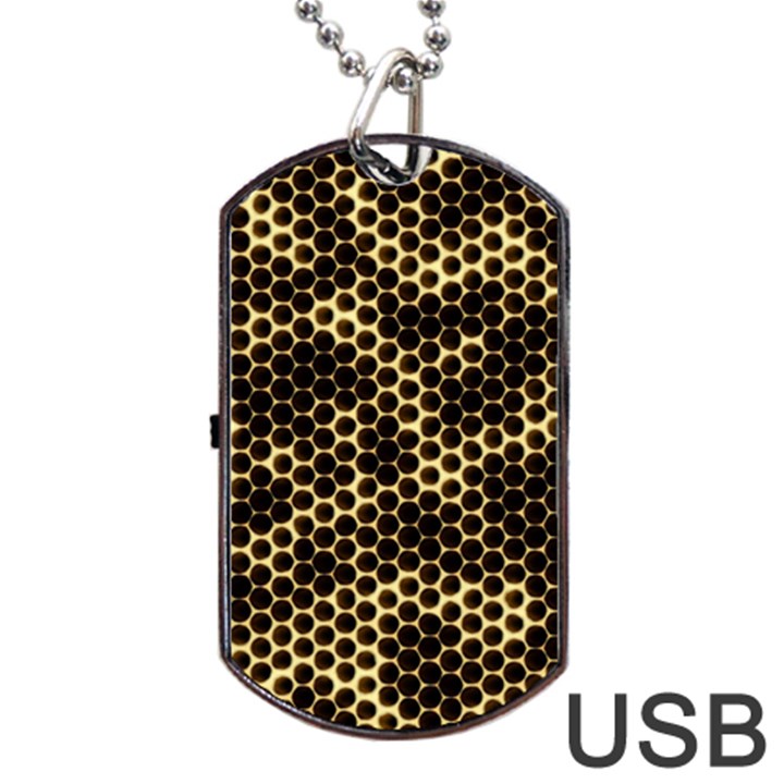 Honeycomb Beehive Nature Dog Tag USB Flash (Two Sides)