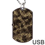 Honeycomb Beehive Nature Dog Tag USB Flash (Two Sides) Back