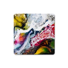 Abstract Art Detail Painting Square Magnet by Nexatart