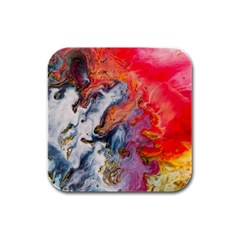 Art Abstract Macro Rubber Square Coaster (4 Pack)  by Nexatart