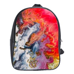 Art Abstract Macro School Bag (large) by Nexatart