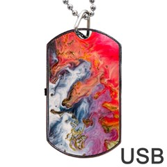 Art Abstract Macro Dog Tag Usb Flash (two Sides) by Nexatart