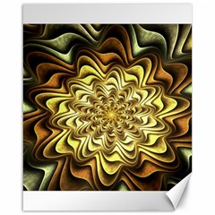 Fractal Flower Petals Gold Canvas 16  X 20   by Nexatart