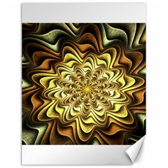 Fractal Flower Petals Gold Canvas 18  X 24   by Nexatart