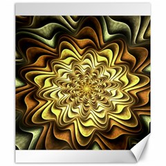 Fractal Flower Petals Gold Canvas 20  X 24   by Nexatart