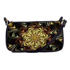 Fractal Flower Petals Gold Shoulder Clutch Bags by Nexatart