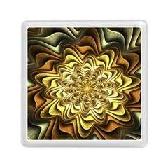 Fractal Flower Petals Gold Memory Card Reader (square)  by Nexatart