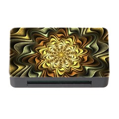 Fractal Flower Petals Gold Memory Card Reader With Cf