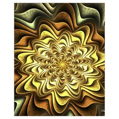 Fractal Flower Petals Gold Drawstring Bag (small) by Nexatart