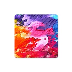 Abstract Art Background Paint Square Magnet by Nexatart