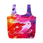 Abstract Art Background Paint Full Print Recycle Bags (M)  Back