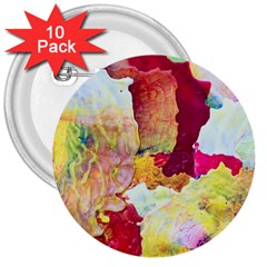 Art Detail Abstract Painting Wax 3  Buttons (10 Pack)  by Nexatart