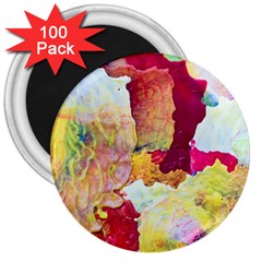 Art Detail Abstract Painting Wax 3  Magnets (100 Pack) by Nexatart