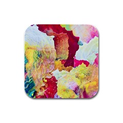 Art Detail Abstract Painting Wax Rubber Square Coaster (4 Pack)  by Nexatart