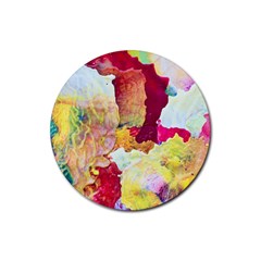 Art Detail Abstract Painting Wax Rubber Round Coaster (4 Pack)  by Nexatart