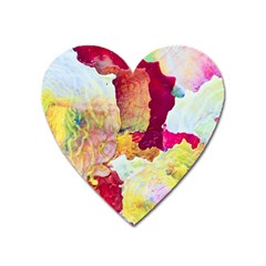 Art Detail Abstract Painting Wax Heart Magnet by Nexatart