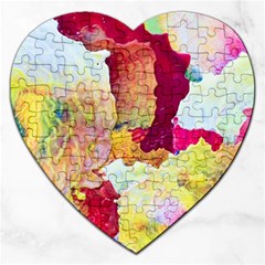 Art Detail Abstract Painting Wax Jigsaw Puzzle (heart) by Nexatart