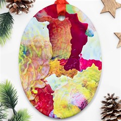 Art Detail Abstract Painting Wax Oval Ornament (two Sides) by Nexatart