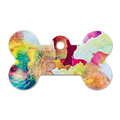 Art Detail Abstract Painting Wax Dog Tag Bone (one Side) by Nexatart