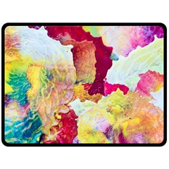 Art Detail Abstract Painting Wax Double Sided Fleece Blanket (large)  by Nexatart