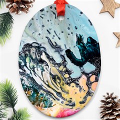 Abstract Structure Background Wax Ornament (oval) by Nexatart