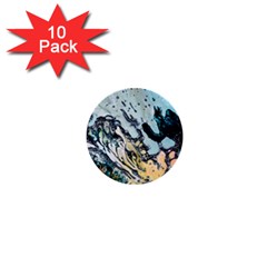 Abstract Structure Background Wax 1  Mini Buttons (10 Pack)  by Nexatart