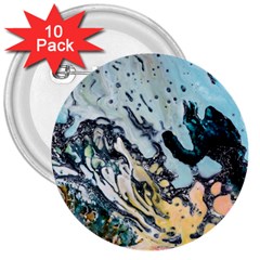 Abstract Structure Background Wax 3  Buttons (10 Pack)  by Nexatart