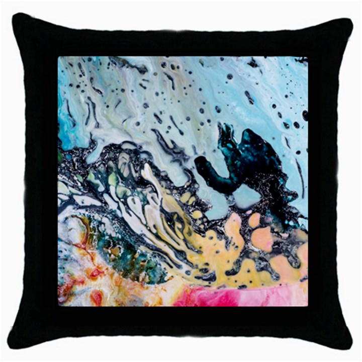 Abstract Structure Background Wax Throw Pillow Case (Black)