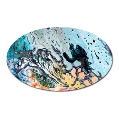 Abstract Structure Background Wax Oval Magnet by Nexatart